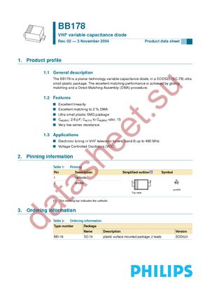 BB178 T/R datasheet  